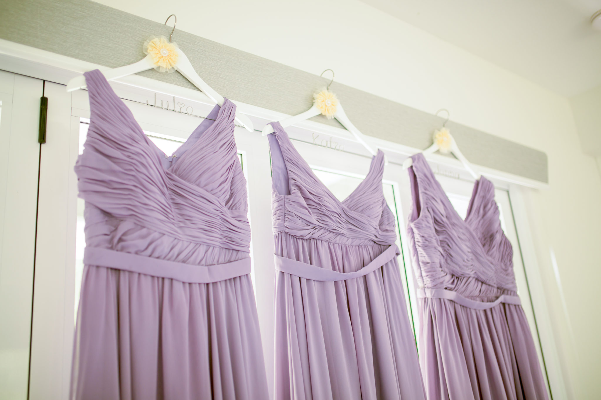 Hang your purple bridesmaid dresses for better detail wedding photos Hang your bridesmaid dresses for better detail wedding photos