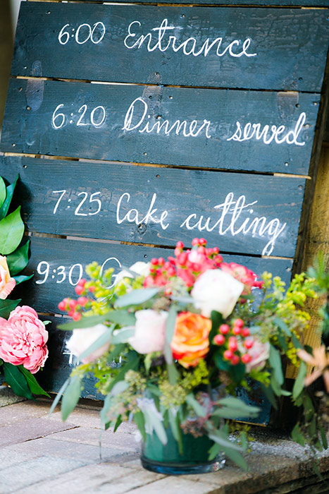 homemade wooden wedding sign