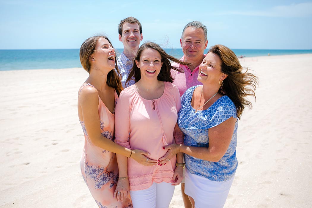 getting family photographs during a maternity photoshoot