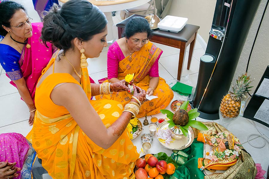 blessing of indian bride