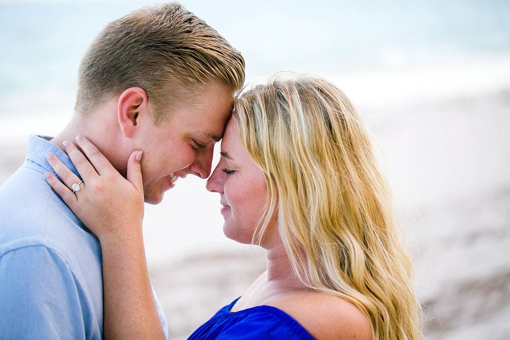 intimate beach engagement photoshoot | fort lauderdale engagement photographer