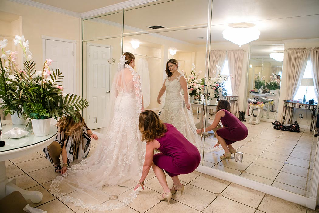 bride getting ready before her wedding ceremony | andrea harborne photography