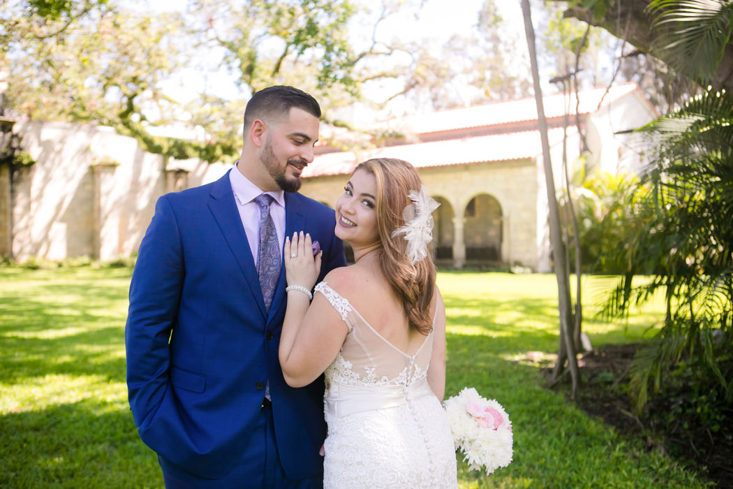 classic wedding at the ancient spanish monastery | lace wedding dress