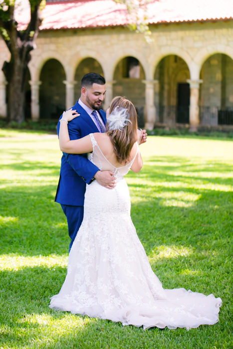 classic wedding at the ancient spanish monastery | bride and groom dancing