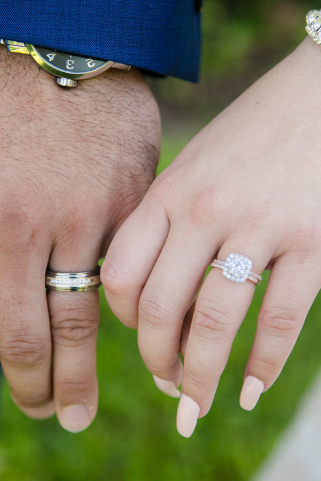 photographing wedding rings | rose gold wedding rings | miami wedding photographer