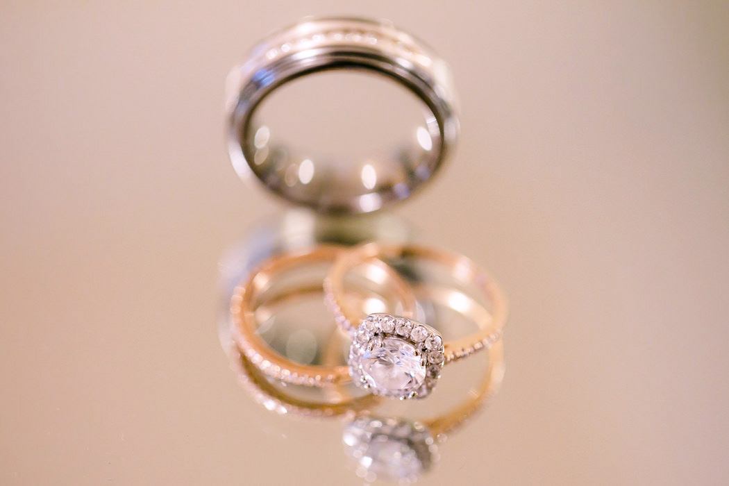 rose gold engagement and wedding rings