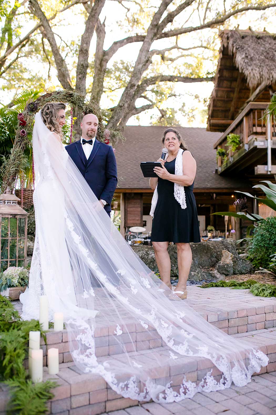 wedding ceremony at living sculpture sanctuary davie