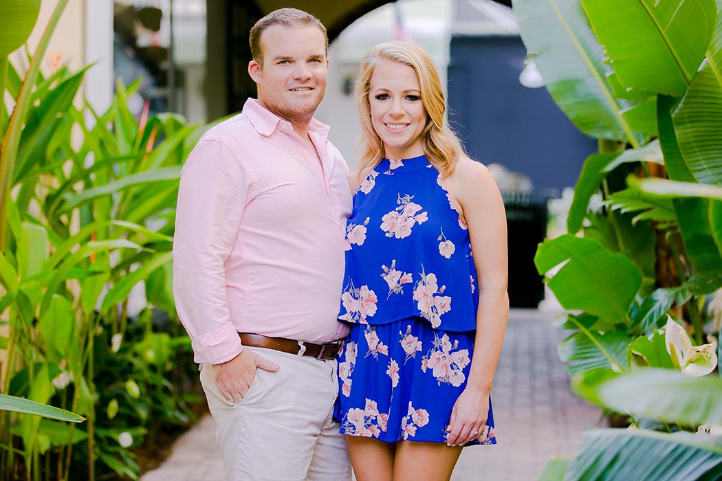 romantic engagement pose for couple during photoshoot in fort lauderdale