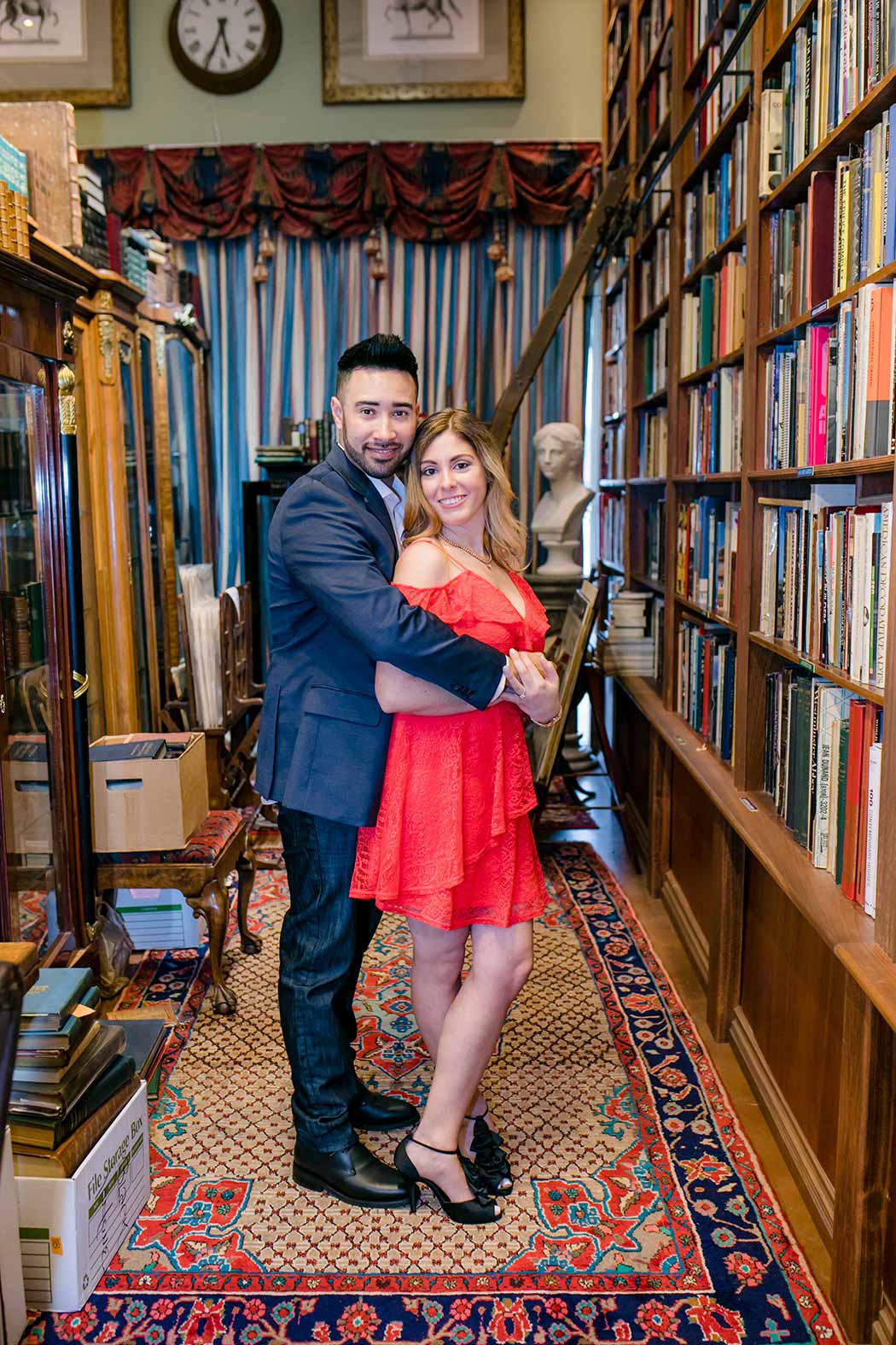 book store engagement session in fort lauderdale