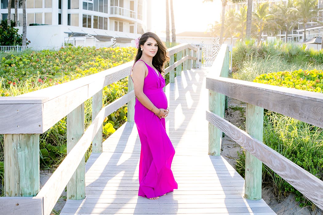 sunset maternity photoshoot on beach | boca raton | south florida | fort lauderdale maternity photographer