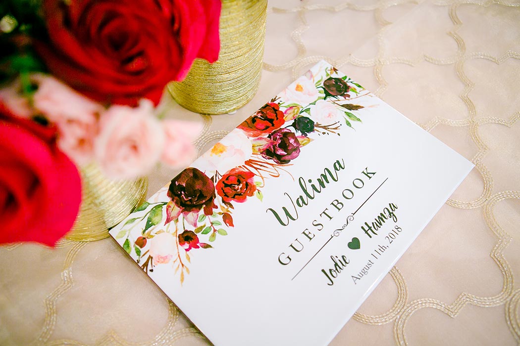 gorgeous wedding guest book photograph