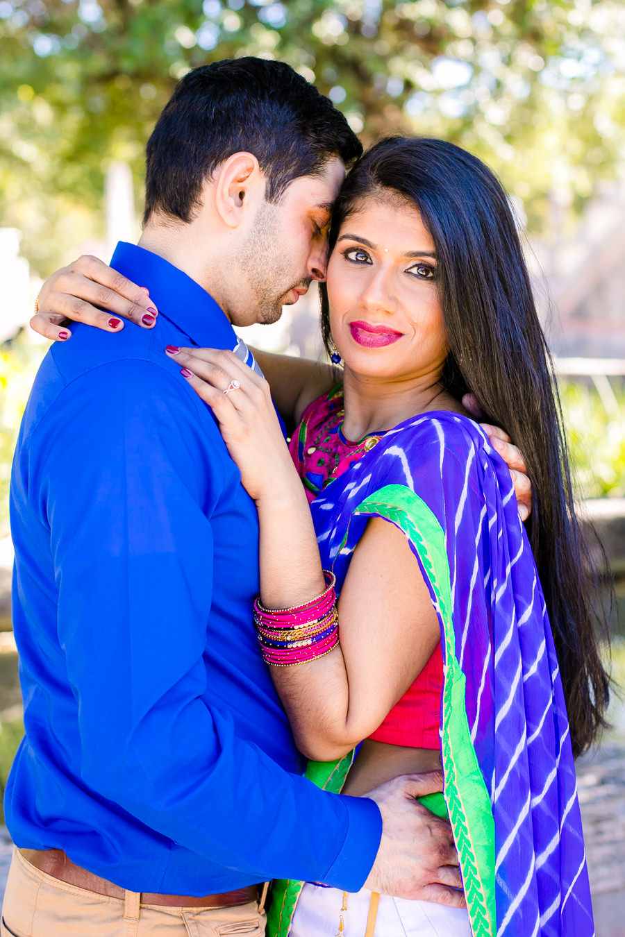 modern indian engagement photoshoot in miami | vizcaya engagement photo shoot