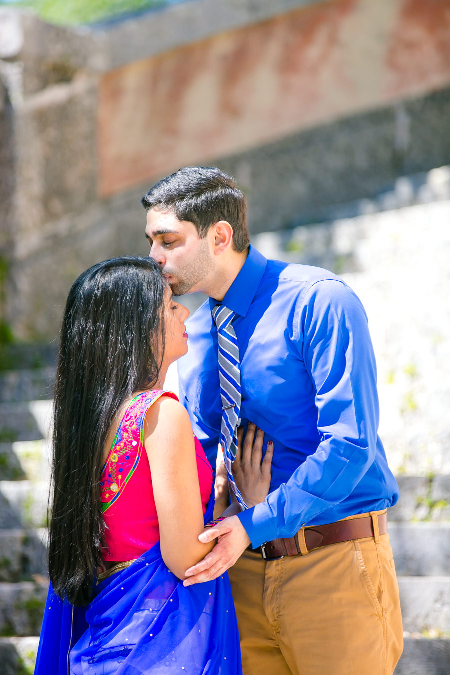 modern indian engagement photsoshoot at vizcaya museum and gardens, miami